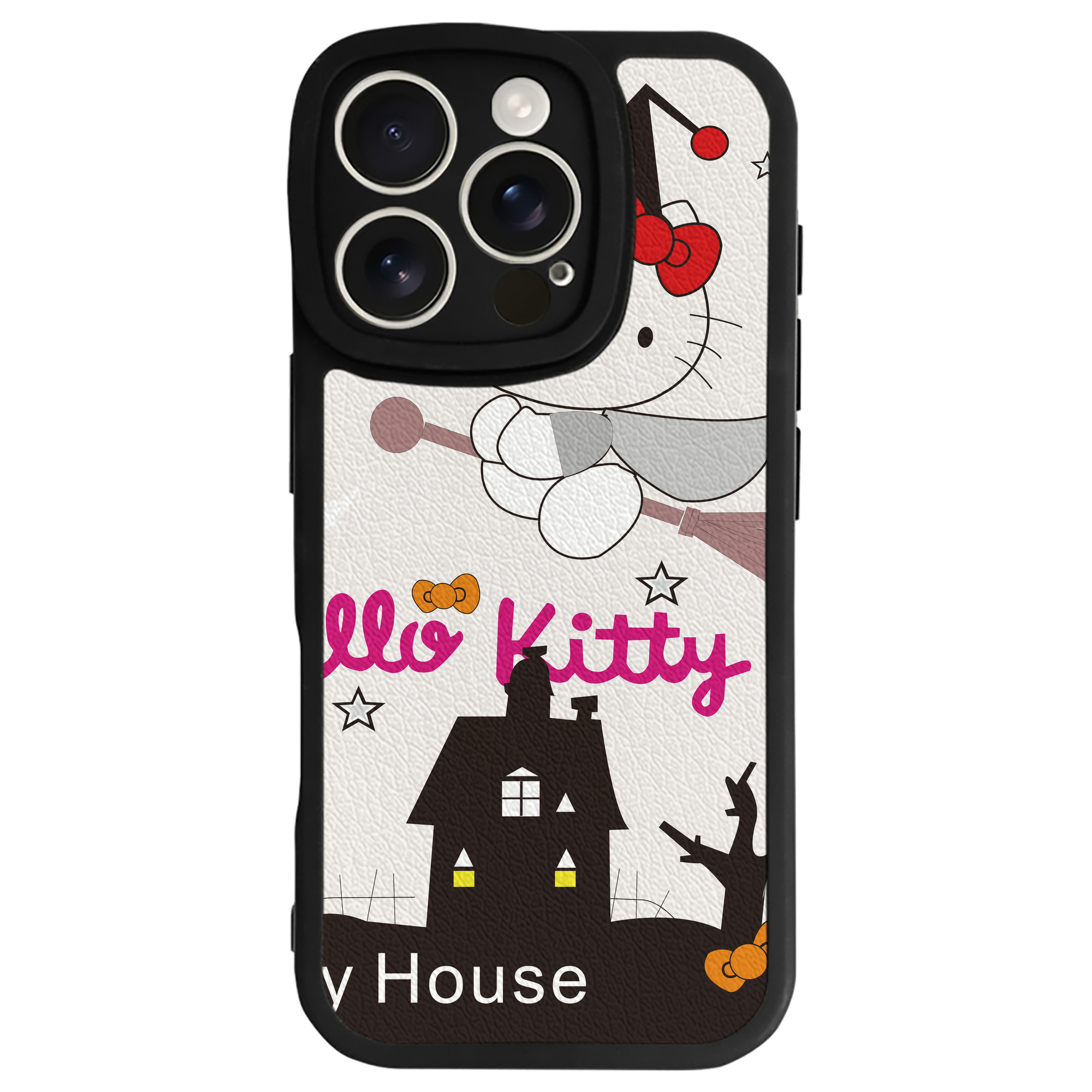 （画像用） Hello Kitty ハローキティ 【iPhone 16シリーズ対応】シリコンスマホケース（レザー調） 材質：シリコン